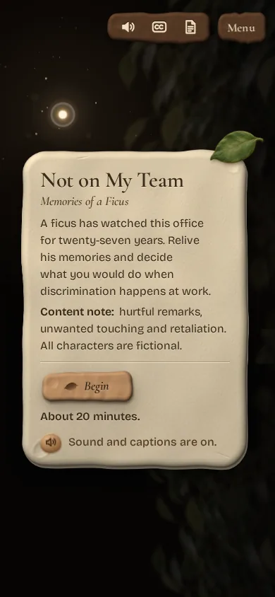 The same title card on a phone in portrait format.